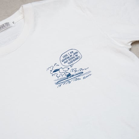【RE PRICE / 価格改定】[AUD1775] Audience Old Snoopy "Schulz-Riding" 7.1oz米綿丸胴オールドプリントクルーネックT