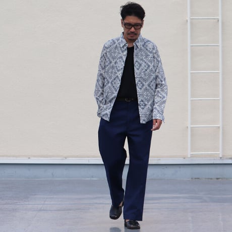 【RE PRICE/価格改定】[AUD1579] Upscape Audience バンダナプリントボタンダウンカラー長袖シャツ