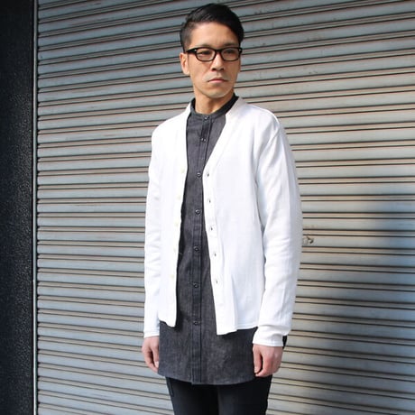 【RE PRICE/価格改定】[AUD1646] Upscape Audience JPSダブルニットVネックバンドカラーカーディガン