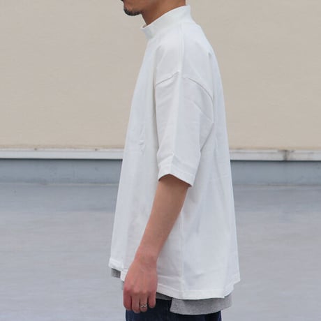 VORTEX 8オンス（MVS天竺）モックネック バルーン ハーフスリーブ Tシャツ【MADE IN JAPAN】『日本製』/ Upscape Audience [AUD6408]