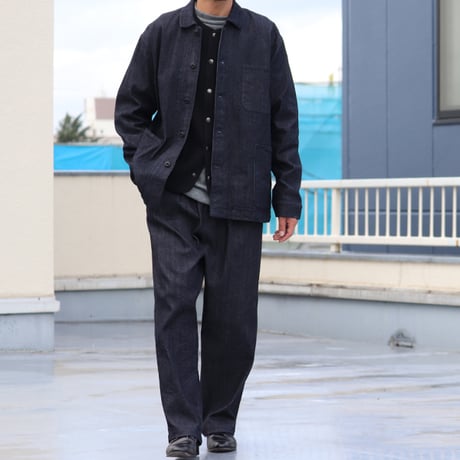 「備後」 10.5oz セルヴィッチ 青耳ストレッチデニム カバーオールジャケット【MADE IN JAPAN】『日本製』【送料無料】/ Upscape Audience [AUD7217]