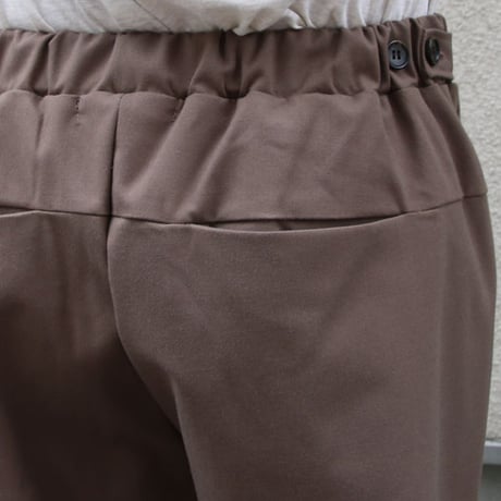 ギャバジンストレッチワイド2タック グルカイージー アンクルパンツ【MADE IN JAPAN】『日本製』/ Upscape Audience[AUD3430]