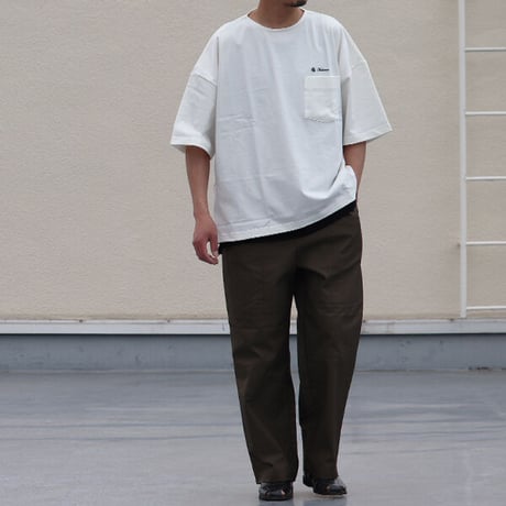 グリストーンW 綿ナイロン 高密度ギャバ ツールポケ ワイドイージーパンツ【MADE IN JAPAN】『日本製』/ Upscape Audience [AUD3546]