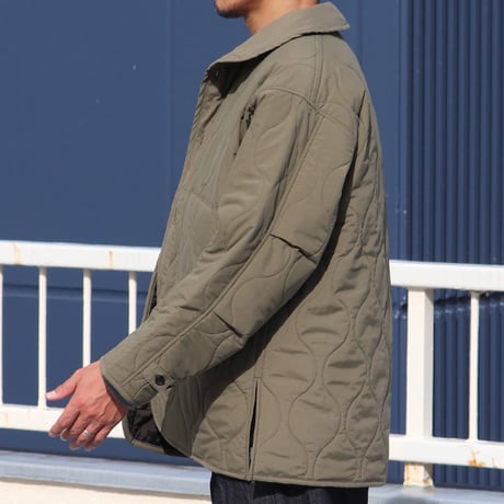 Teflon（テフロン）耐水撥水コットンタッチナイロン ウェーブキルト スタンドジャケット【MADE IN JAPAN】/ Upscape Audience [AUD7204]