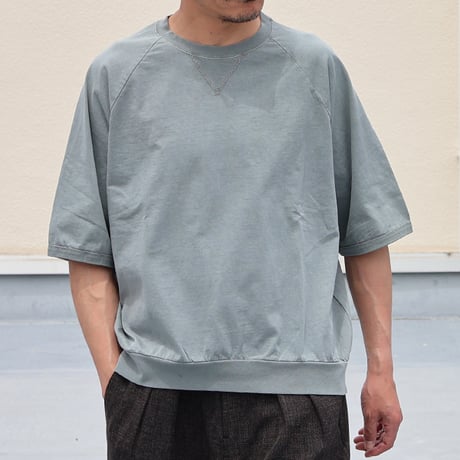 ピグメント 米綿 (USAコットン) 16/-天竺 ( 8.45オンス) ガゼットクルーネック ラグラン ハーフスリーブ バルーン Tシャツ / Audience [AUD6625]