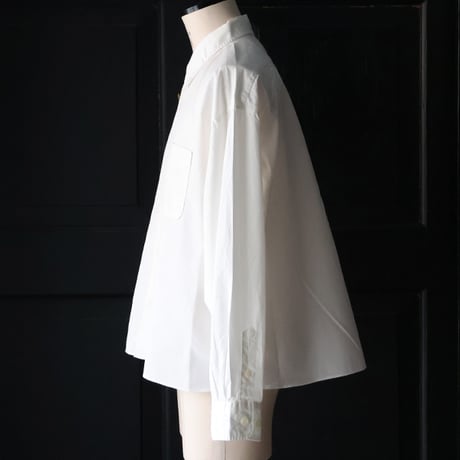 「遠州」7オンス チノクロス ボタンダウン ボクシー クロップド 長袖シャツ【MADE IN JAPAN】/ Upscape Audience [AUD6666]