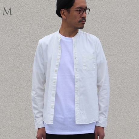 【RE PRICE / 価格改定】バンドカラー長袖シャツ/Upscape Audience [AUD1864-Off White OX]