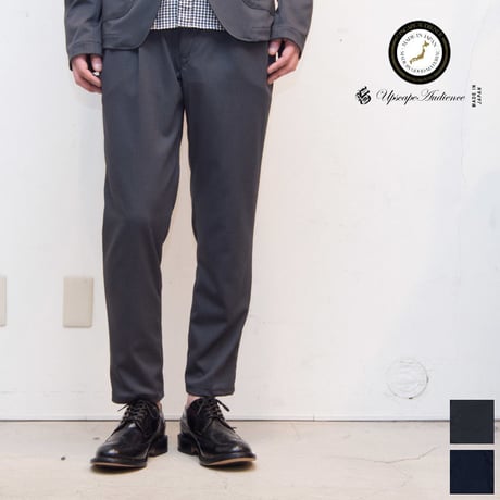 【RE PRICE/価格改定】[AUD3335] Upscape Audience サマーウール調ツイルストレッチ2タックイージーアンクルパンツ