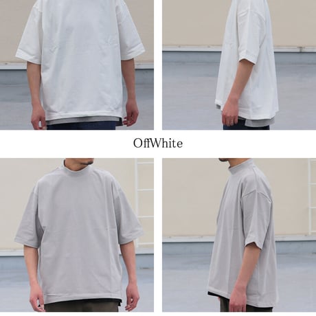 VORTEX 8オンス（MVS天竺）モックネック バルーン ハーフスリーブ Tシャツ【MADE IN JAPAN】『日本製』/ Upscape Audience [AUD6408]