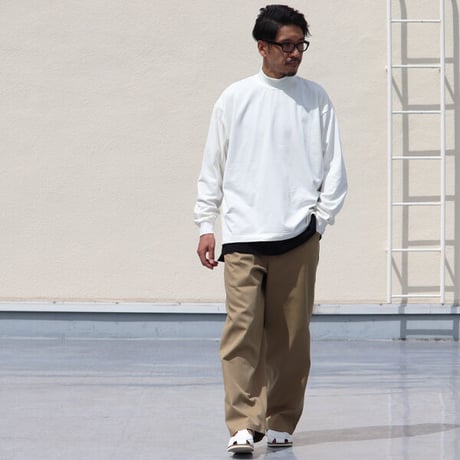 VORTEX 8オンス（MVS天竺）モックネック バルーン 長袖Tee『MADE IN JAPAN』 / Upscape Audience [AUD6404]