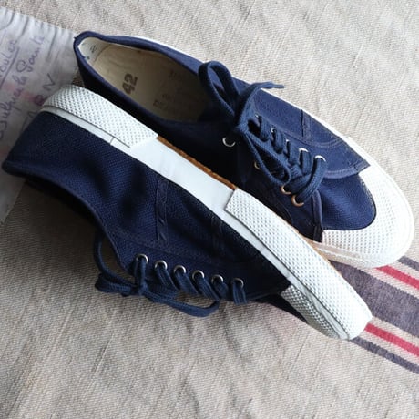 DEAD STOCK / 90-00s Italian Navy Sailor Shoes（イタリア セーラー シューズ ネイビー） [INS5220]
