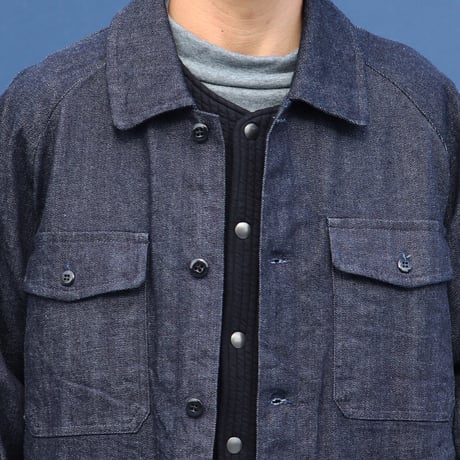 「備後」 10.5oz セルヴィッチ 青耳ストレッチデニム トラッカージャケット【MADE IN JAPAN】『日本製』【送料無料】/ Upscape Audience [AUD7218]