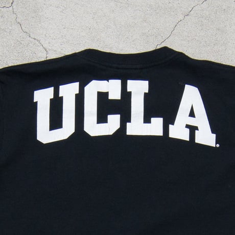 【RE PRICE 】[AUD1766] University of California, Los Angeles "Bruin Bear" 7.1oz米綿丸胴オールドプリントクルーネックポケットT