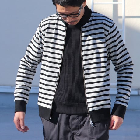 【RE PRICE/価格改定】[AUD2616] Upscape Audience BSQボーダーMA1ブルゾン