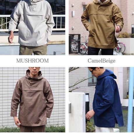 グロッシーツイル サイドスリット アノラックパーカ-【MADE IN JAPAN】『日本製』/ Upscape Audience [AUD7005]