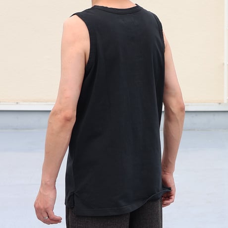 ピグメント 米綿 (USAコットン) 16/-天竺 ( 8.45オンス) サイドスリット ロングタンク / Audience [AUD6624]