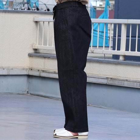「備後」10.5oz セルヴィッチ 青耳ストレッチデニム M52 2タック イージー ワイドパンツ【MADE IN JAPAN】『日本製』/ Upscape Audience [AUD3567]