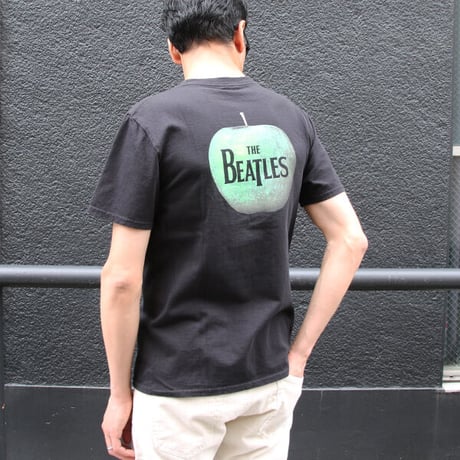 [AUD1809] Upscape Audience BEATLES ロゴプリントUSAファブリック丸胴国産ポケットTEE
