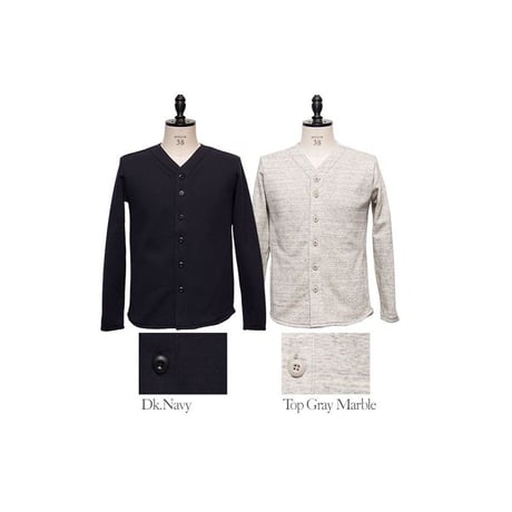 【RE PRICE/価格改定】[AUD2613] Upscape Audience 度詰裏毛ベースボールL/Sカーディガン