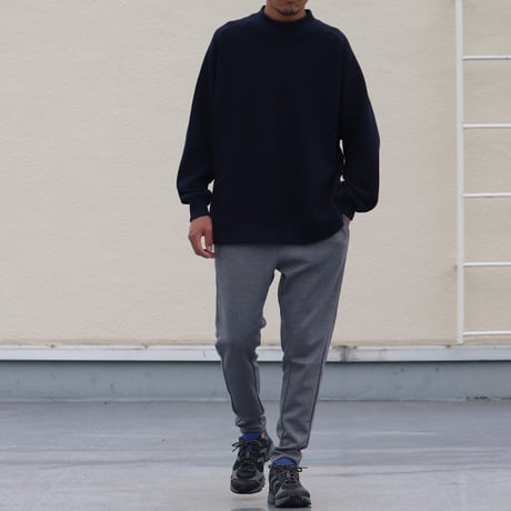 ビッグワッフル サドルショルダー モックネック XL ニットソー【MADE IN JAPAN】『日本製』 / Upscape Audience [AUD6486]