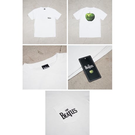 [AUD1809] Upscape Audience BEATLES ロゴプリントUSAファブリック丸胴国産ポケットTEE