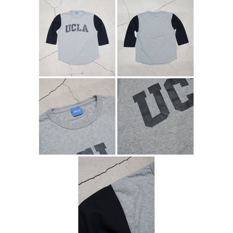 [AUD1835] Audience オールドプリント"UCLA"ヴィンテージセットインベースボールアンダーTEE
