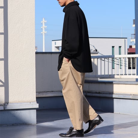 「備後」ヴィンテージ フレンチドリル 1タックバレルパンツ【MADE IN JAPAN】/ Upscape Audience [AUD3576]