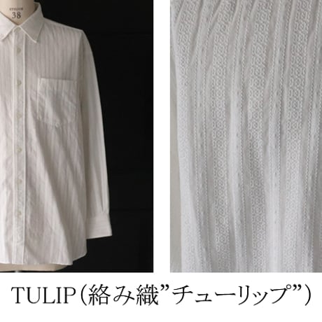 レノクロス（からみ織）ボタンダウン ボクシーAライン 長袖シャツ【MADE IN JAPAN】『日本製』/ Upscape Audience [AUD6503]