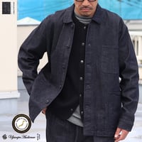 「備後」 10.5oz セルヴィッチ 青耳ストレッチデニム カバーオールジャケット【MADE IN JAPAN】『日本製』【送料無料】/ Upscape Audience [AUD7217]