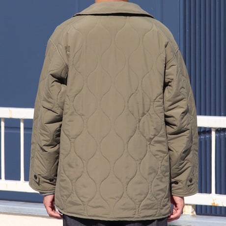 Teflon（テフロン）耐水撥水コットンタッチナイロン ウェーブキルト スタンドジャケット【MADE IN JAPAN】/ Upscape Audience [AUD7204]