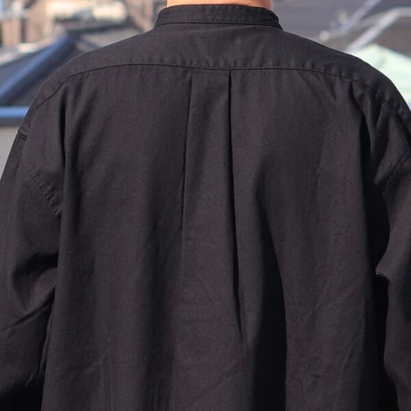 6オンス オックスフォード バンドカラー L/S ボクシーシャツ【MADE IN JAPAN】『日本製』/ Upscape Audience [AUD6267]
