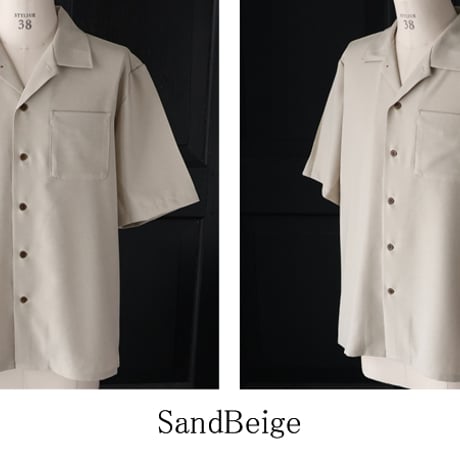 NaturemierTM(ナチュレミア)TECH リネンライクトロワッシャー オープンカラー シャツ【MADE IN JAPAN】/ Upscape Audience [AUD6604]