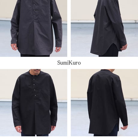 コットンツイルダンプ エアタンブラー バンドカラー コックシャツ【MADE IN JAPAN】『日本製』/ Upscape Audience [AUD6396]