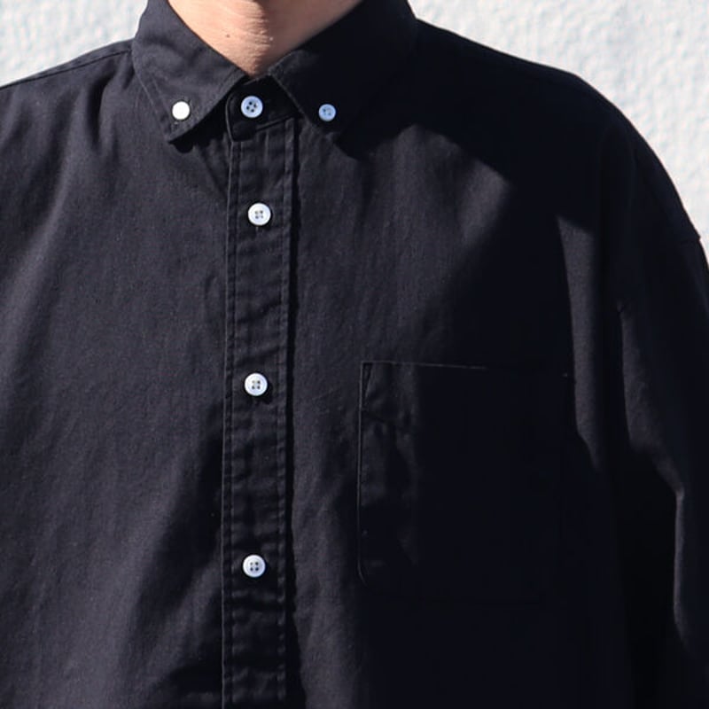 6オンス オックスフォード ボタンダウン 長袖 ボクシーシャツ【MADE IN