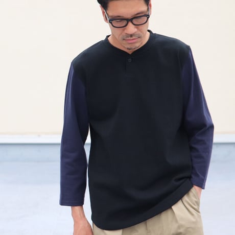 【RE PRICE/価格改定[AUD1635] Upscape Audience BSQソリッドBBアンダー7分袖カットソー