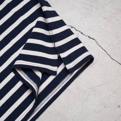 【RE PRICE / 価格改定】[AUD1822] BSQ度詰ボーダー天竺 C/N L/S Cutsew Upscape Audience