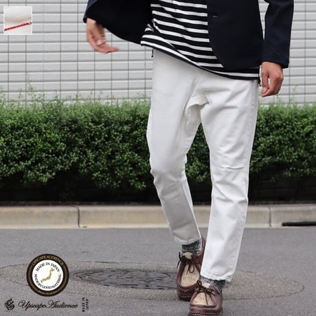 【RE PRICE/価格改定】[AUD3350] Upscape Audience 赤耳ホワイトデニムロークロッチアンクルパンツ