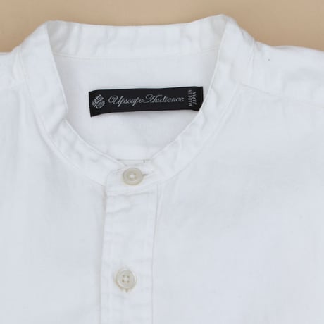 【RE PRICE / 価格改定】バンドカラー長袖シャツ/Upscape Audience [AUD1864-Off White OX]