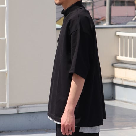 VORTEX 8オンス（MVS天竺）モックネック バルーン ハーフスリーブ Tシャツ【MADE IN JAPAN】『日本製』/ Upscape Audience [AUD6408]