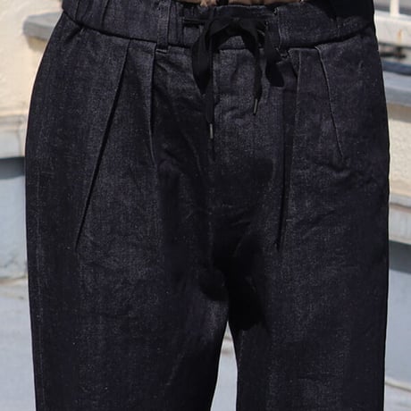 「備後」10.5oz セルヴィッチ 青耳ストレッチデニム M52 2タック イージー ワイドパンツ【MADE IN JAPAN】『日本製』/ Upscape Audience [AUD3567]