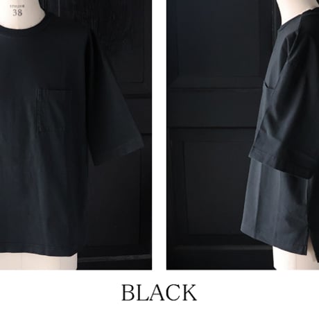 ピグメント 米綿（USAコットン）16/-天竺（8.45オンス）グラスポケ付き クルーネック ハーフスリーブ ボクシー Tシャツ / Audience [AUD6623]