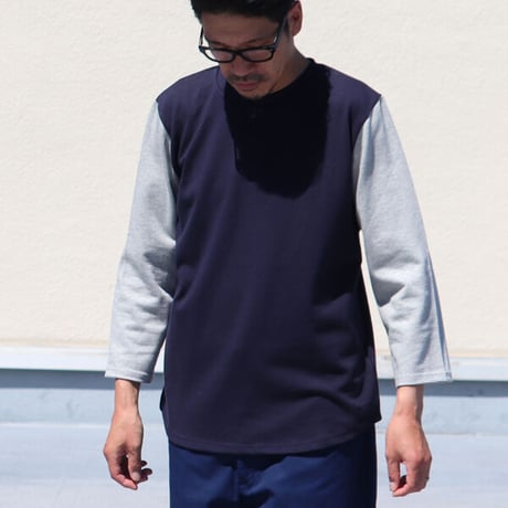 【RE PRICE/価格改定[AUD1635] Upscape Audience BSQソリッドBBアンダー7分袖カットソー