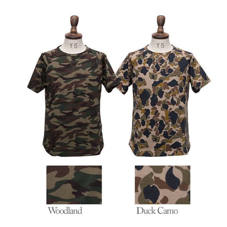 【RE PRICE/価格改定】[AUD1569] Upscape Audience カモプリント裏毛ラグランスウェット半袖シャツ