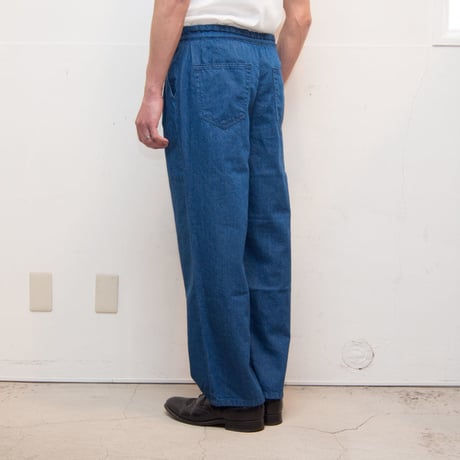 【RE PRICE/価格改定】[AUD3342] Upscape Audience 麻混デニムイージーワイドインステップパンツ