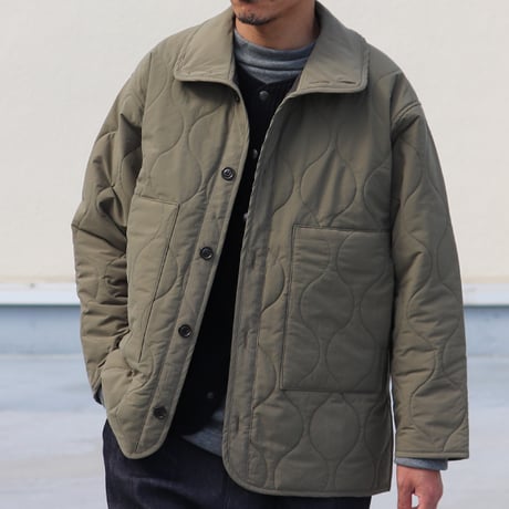 Teflon（テフロン）耐水撥水コットンタッチナイロン ウェーブキルト スタンドジャケット【MADE IN JAPAN】/ Upscape Audience [AUD7204]
