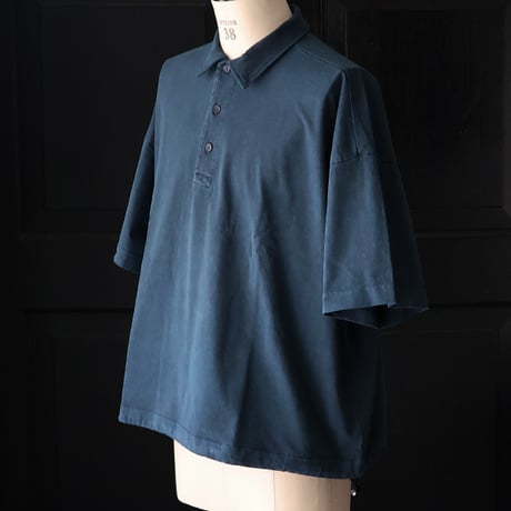 ピグメント 米綿 (USAコットン) 16/-天竺 ( 8.45オンス) ハーフスリーブ ドローコード バルーン ポロシャツ / Audience [AUD6627]