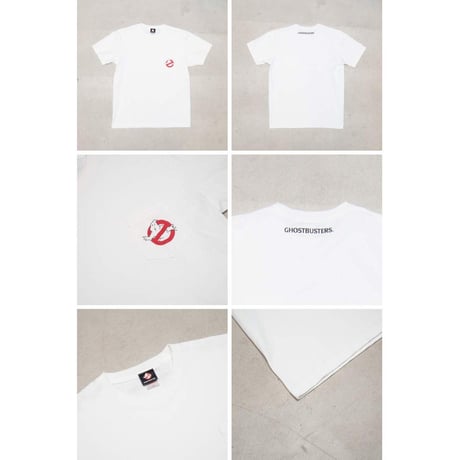 [AUD1769] Ghost Busters "Michael C. Gross Logo-I" 7.1oz米綿丸胴オールドプリントクルーネックポケットT