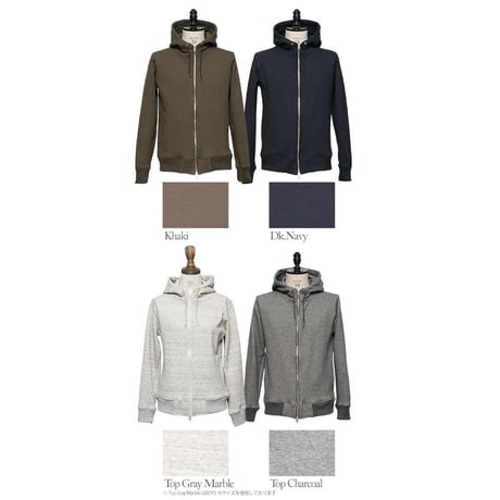 【RE PRICE/価格改定】[AUD2615] Upscape Audience 度詰裏毛フードスタンドブルゾン