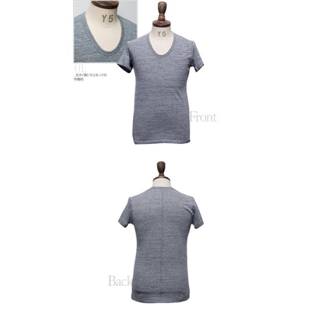 【RE PRICE/価格改定】[AUD1141]Upscape Audience ガラガラ紡 Uネック半袖Tシャツ