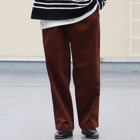 14W（ウェール）コール天（コーデュロイ）2タック ワイドイージーパンツ【MADE IN JAPAN】/ Upscape Audience [AUD3535]
